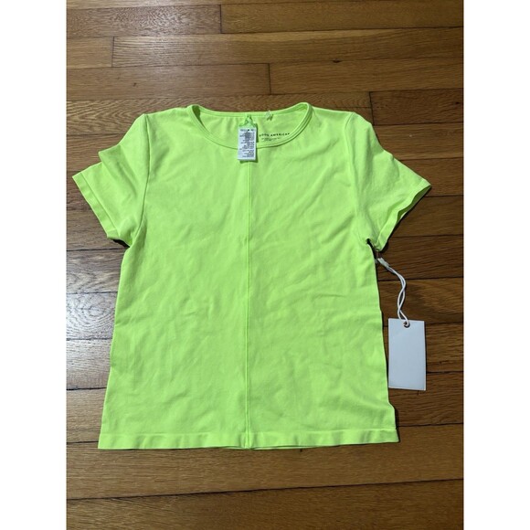 Good American Tops - Good American Size 1/2 NWT Spandex Stretch Shirt Neon Yellow